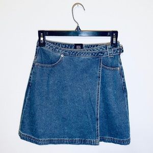 UO Denim Wrap Skirt